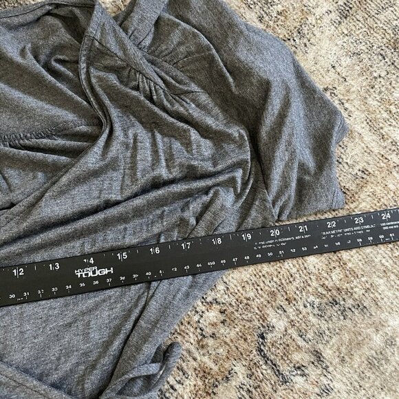 Rolla Coaster NWT Wrap Front Split Maxi Dress Womens Sz M Gray Made In USA Rayon - Picture 11 of 14